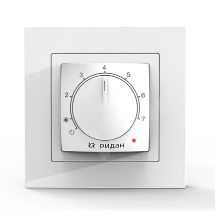 Фото №0 Терморегулятор Ридан Twist, с датчиком пола, белый, 16А