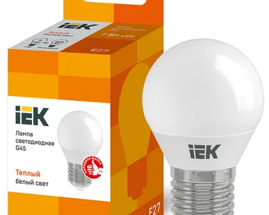 фото IEK Лампа светодиод. 7/3000/Е27/G45 шар IEK