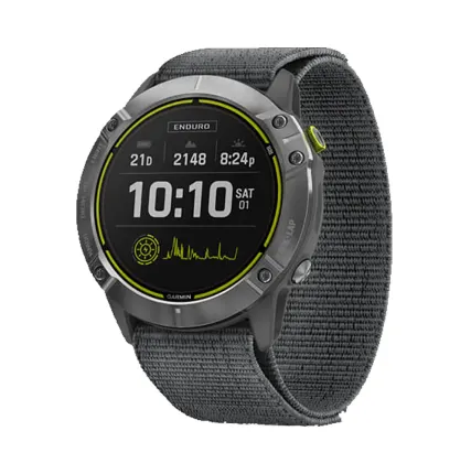 Фото №0 Часы Garmin Enduro стальной корпус и серый нейлоновый ремешок UltraFit