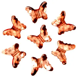 Фото №0 Декоративные бусины Бабочки янтарь 2,3x1,8см 20шт