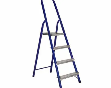 фото Стремянка металлическая 4 ступени, стальная, облегченная М8304 Алюмет
