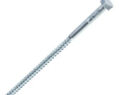 фото Шуруп глухарь 10х220мм DIN571 с шестигранной головкой цинк, 1шт