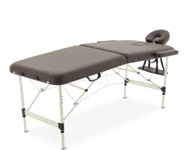 фото Стол массажный складной JFAL01A 2-х секционный, цвет коричневый MedMos