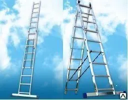 фото Лестница односекционная профессиональная 9118, 1х18 ступеней, Н=5,21м