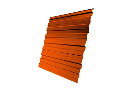 фото Профнастил С10R 0,45 PE RAL 2004 оранжевый