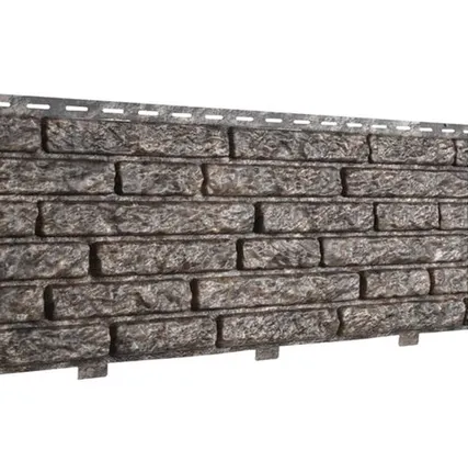 Фото №0 Фасадная панель КВАРЦИТ Двойной замок (ЮП) "Стоун-Хаус" коричневый 2000*250 мм