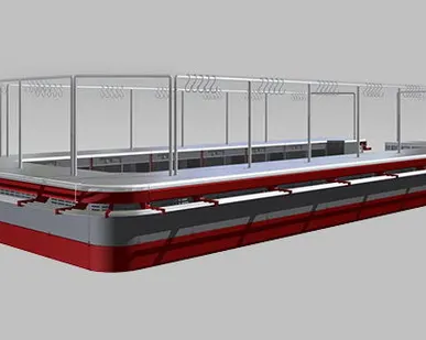 фото Охлаждаемый стол-витрина для рынка Lida S 1,5 (с накопителем, вынос)