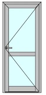 Фото №0 Дверь алюминиевая внутренняя "холодная" Вариант 6
