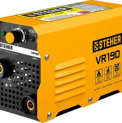 Фото №0 STEHER ММА, 190 А, сварочный аппарат инверторный, макс. электрод Ø 4.0 мм (VR-190)