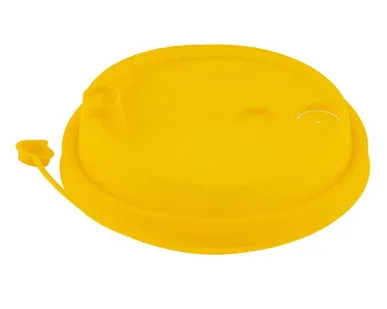 фото Крышка для стакана d90 мм многофункциональная ЖЕЛТАЯ PP "POKROV PLAST"