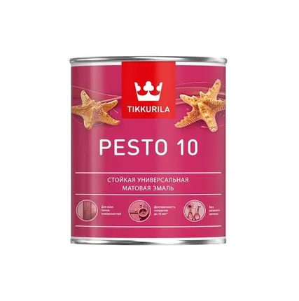 Фото №0 Эмаль Tikkurila Pesto 10 алкидная матовая 0,9 л