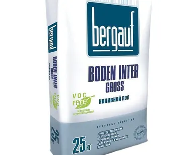 фото Пол наливной Bergauf Boden Zement Gross слой 6-50 мм 25 кг
