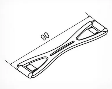 фото Кронштейн соединительный цвет прозрачный DELI-UNBO-90мм