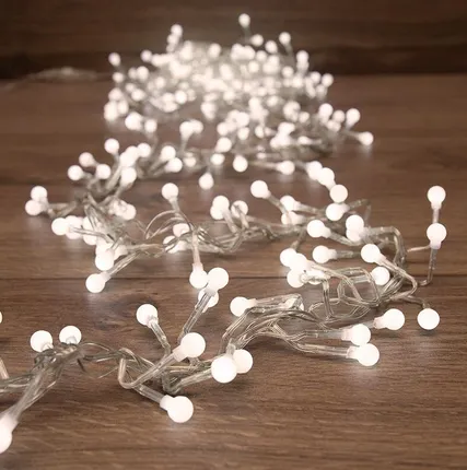 Фото №0 Гирлянда "Мишура LED" 3м 288LED бел. прозр. провод 18Вт 220В IP20 NEON-NIGHT 303-605