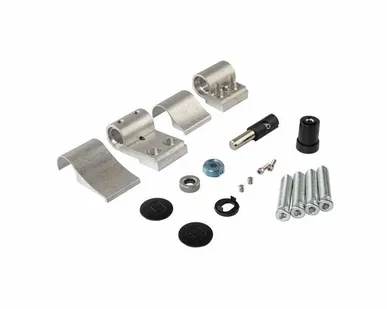 фото Петля дверная подшипниковая ELEMENTIS new, 2-х секционная, м/о 67, крепление на теплый профиль, неокрашенная