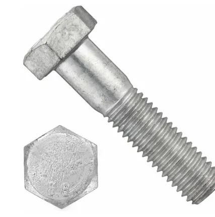 Фото №0 Болт DIN 931 10х100 с шестигранной головкой и неполной резьбой, класс прочности 8.8, оцинкованный