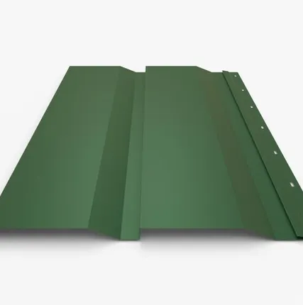 Фото №0 Сайдинг Металлический сайдинг «Корабельная доска» 0.45 мм RAL 6002, Зеленый лист