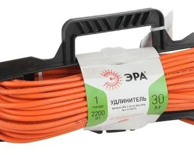 фото Удлинитель силовой UFx-1-2x1.0-30m-IP44 на рамке б/з 1 гнездо 30м ПВС 2х1 Эра Б0043041
