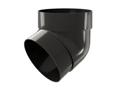 фото Колено трубы 67 град. ПВХ GL черное (RAL 9005)