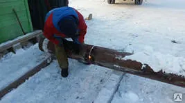 фото Резка трубы газом