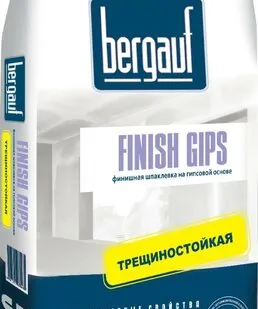 фото Шпатлевка гипсовая тонкослойная Bergauf Finish Gips, 5кг