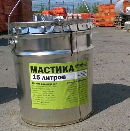 Фото №0 Мастика битумная (Пластиковое ведро) 18 кг