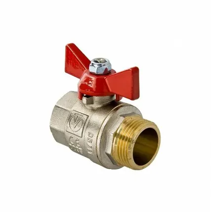 Фото №0 Кран шаровой 3/4 дюйма, рукоятка бабочка, резьба внутренняя/наружная Valtec VT.218.N.05