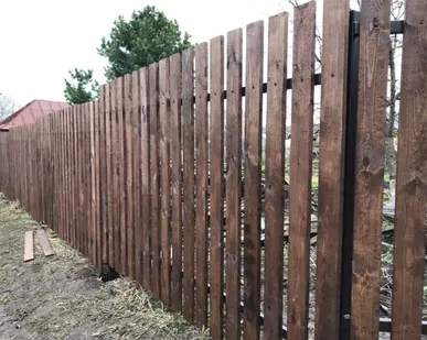 фото Забор деревянный высота 1,5 метра