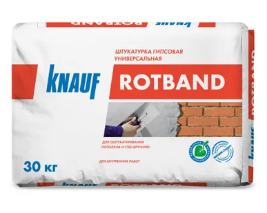 фото Штукатурная смесь гипсовая РОТБАНД 30кг./для стен и потолков д/внутр.работ
