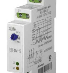 фото Реле напряжения трехфазное ЕЛ-11М-15 380В 5А 50Гц 3ф 2НЗ Меандр