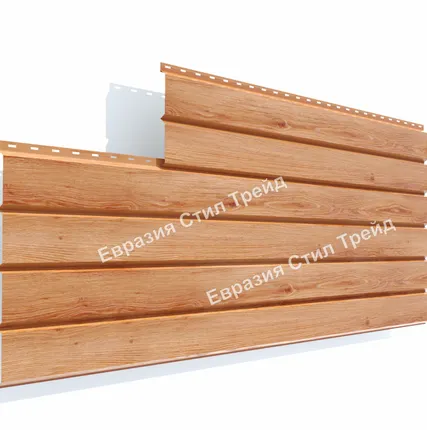 Фото №1 Металлический сайдинг Брус Printech | Золотой орех 3D