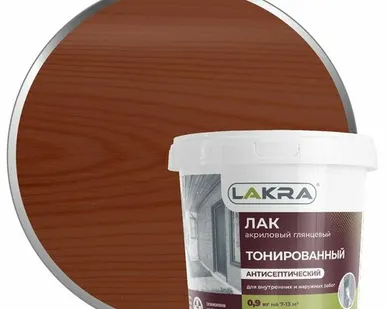 фото Лак в/д тонированный Махагон 0,9кг Л-С