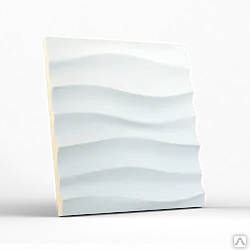 фото 3D панель "ВОЛНА ГОРИЗОНТАЛЬНАЯ КРУПНАЯ" 500х500 мм