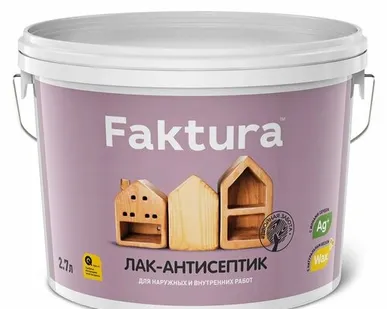 фото Дисма Лак-антисептик FAKTURA золотой дуб, ведро 2,7 л