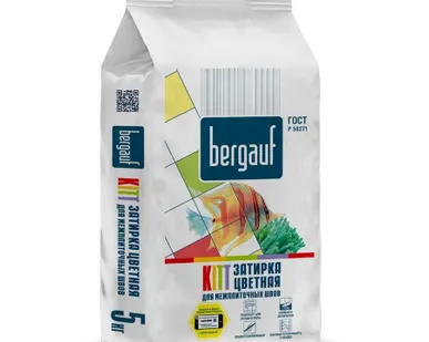 фото Затирка белая на цементной основе 5кг Kitt Bergauf