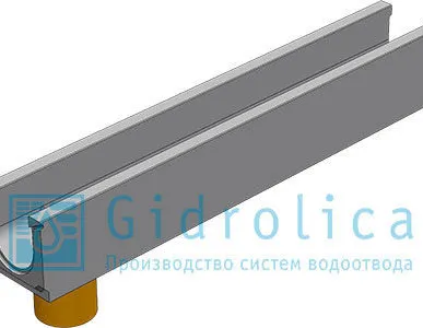 фото BGU Универсальный лоток DN100, №. 5-0, с вертикальным водосливом, без уклон