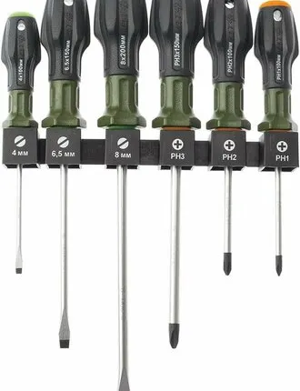 Фото №0 Набор отверток 6 шт с трехкомпонентыми рукоятками (728060) ДТ