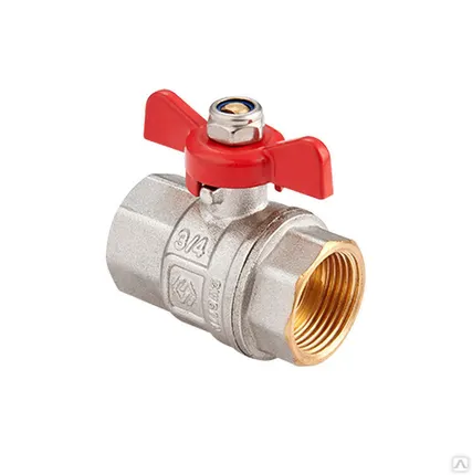 Фото №0 Никелированный шаровый кран BOLARM, вр.-вр. (T<150 c′, Ру 4,2 Мпа), вода, пар, ручка "рычаг", 32 мм