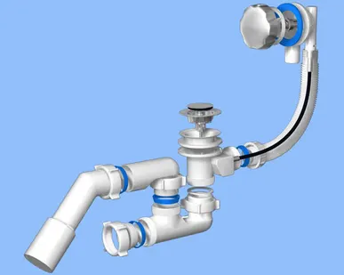 фото Обвязка на ванну 1 1/2*40 автоматическая ЕМ321 металл