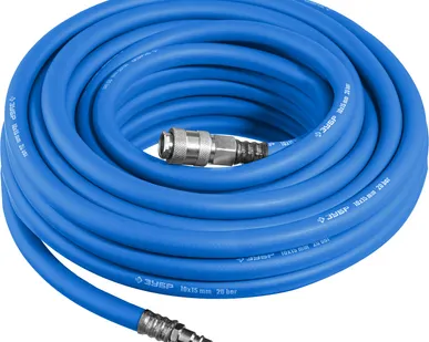 фото Воздушный шланг с фитингами рапид 10 м, 10х15 мм, 20 бар Зубр 6481-10