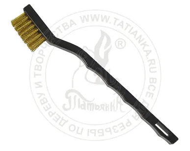 фото Щетка латунная для чистки рашпилей и фрез, 35 х 10 мм