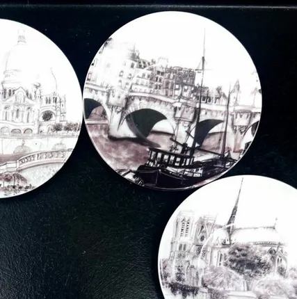 Фото №0 Розетка блюдце Chriss G. Collection Мост 11 см фарфор Франция