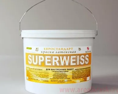 фото Краска акриловая водно-дисперсионная SUPERWEISS (ВД-АК 0208) - 14 кг