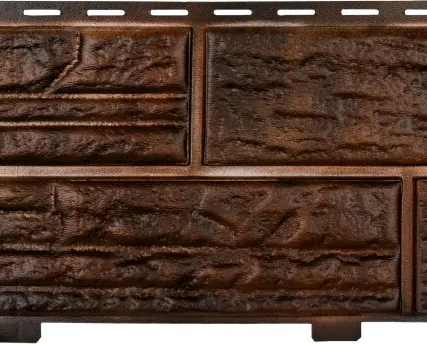 Фото №0 Формованный сайдинг Альта-Профиль Сланцевая порода цвет Коричневый