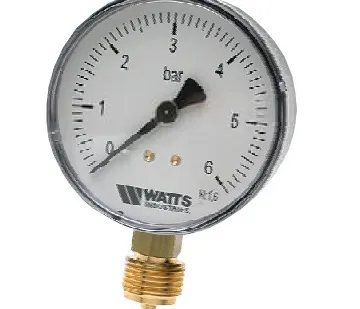 фото Манометр радиальный 1/4", 0-6 бар Ваттс / Watts (Германия)