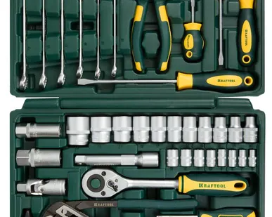 фото Универсальный набор инструмента 27976-H66 Kraftool EXTREM-66, 66 предмета, 1/2″+1/4″