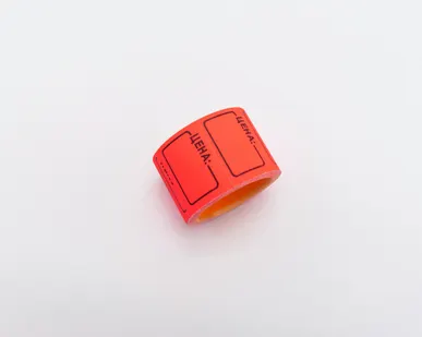 фото Ценник ролик. красный 25*35мм (200рол.) ЭКОНОМ