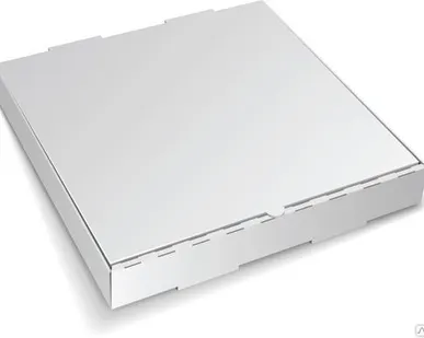 фото Коробка для пиццы 260*200*40 беленая -коробки для упаковки пиццы