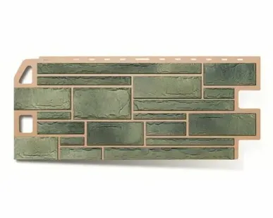 фото Цокольный сайдинг альта-профиль - коллекция "камень", малахит