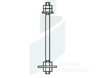 фото Болт фундаментный 2.1 М16Х900 ст.3сп/пс, ст.20, ст.35, ст.09Г2С, ст. 40Х ГО